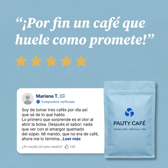 Creatividad generada con IA con un template de Pauty