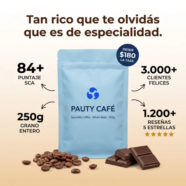 Creatividad generada con IA con un template de Pauty