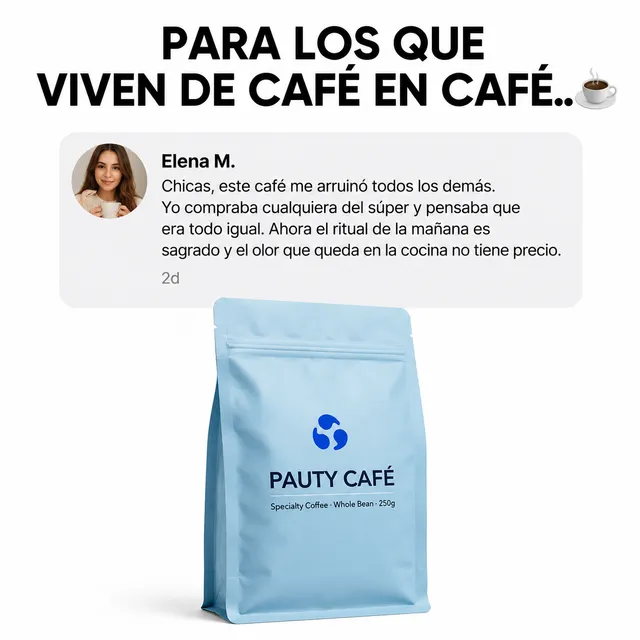 Creatividad generada con IA con un template de Pauty