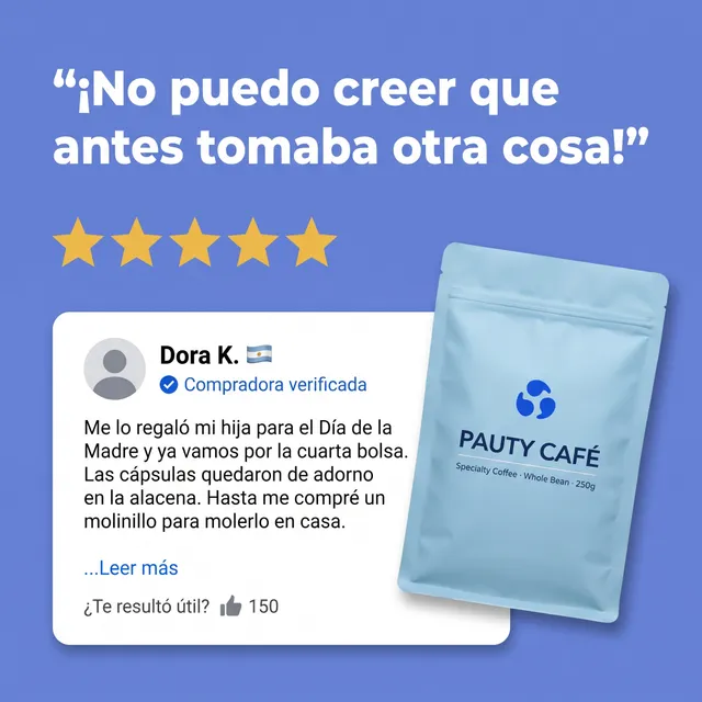 Creatividad generada con IA con un template de Pauty