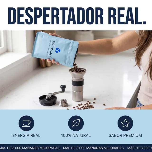 Creatividad generada con IA con un template de Pauty
