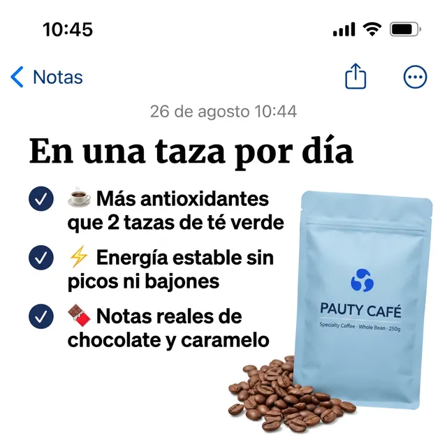 Creatividad generada con IA con un template de Pauty