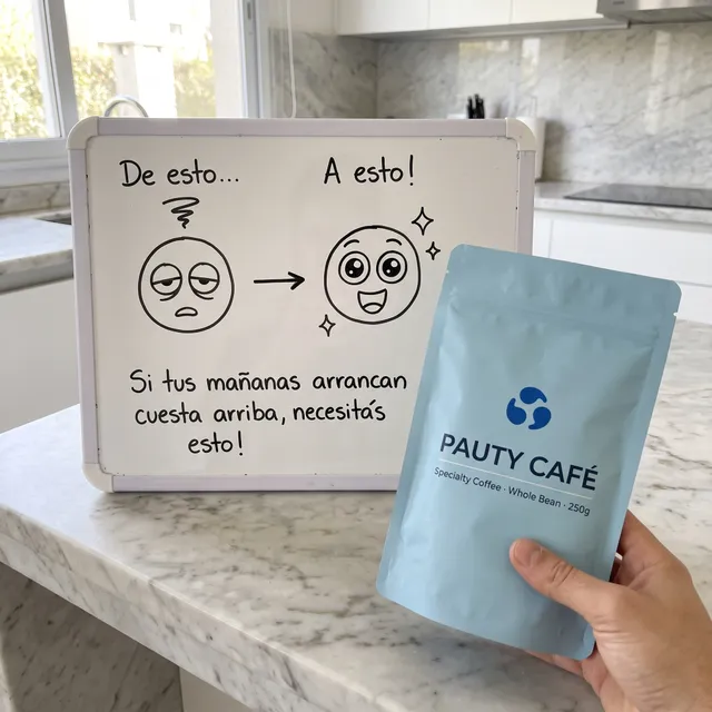 Creatividad generada con IA con un template de Pauty