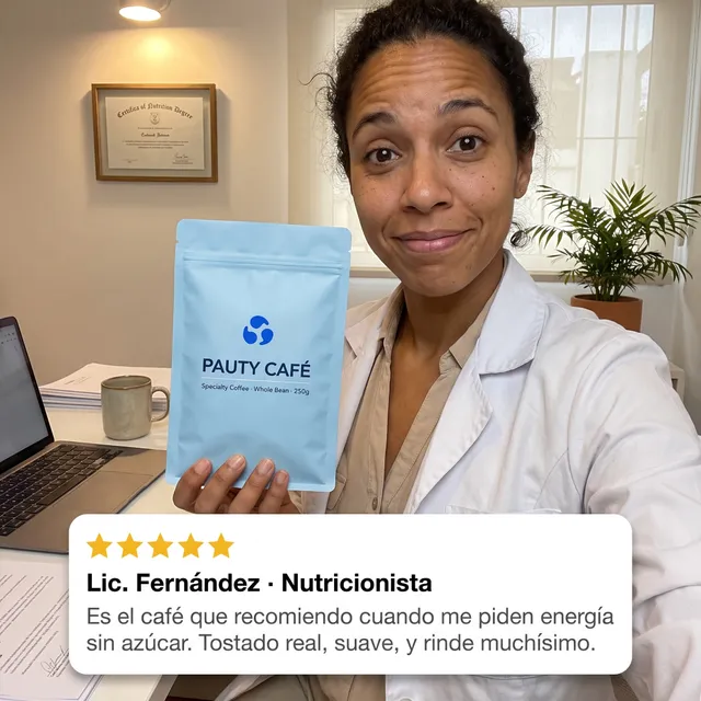Creatividad generada con IA con un template de Pauty